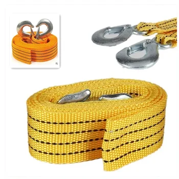 

4M Heavy Duty 3 Ton Car Tow Cable Tow Rope Strap Hook Van Road Rescue FOR Porsche 911 918/Cayenne/Macan/Macan S/Panamera/Cayman