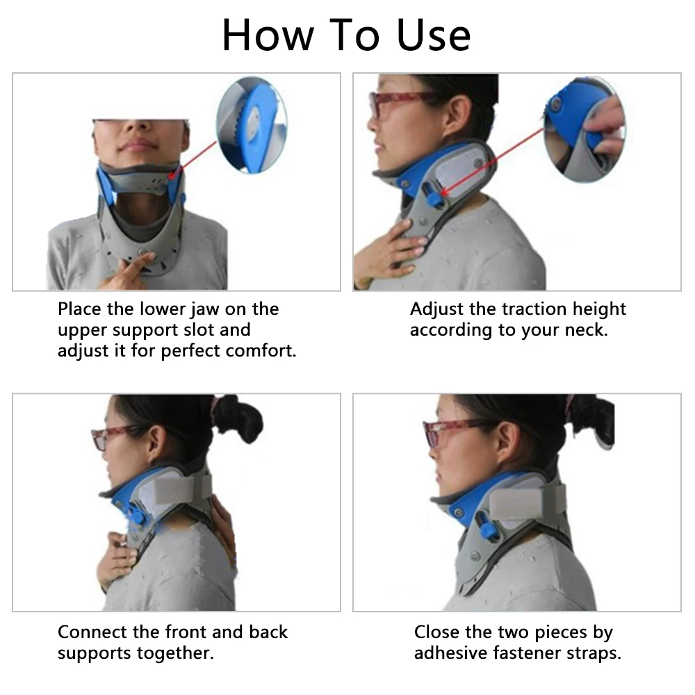 Adjustable Neck Support Traction Collar Medical Cervical Correction Breathable Stretching Vertebra Tool Tractor Decompression 1 Adjustable Neck Support Traction Collar Medical Cervical Correction Breathable Stretching Vertebra Tool Tractor Decompression 5