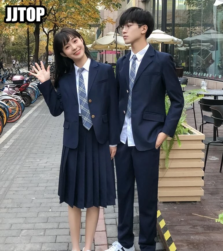 Newest Students School Uniforms Boys Girls Navy Sailor Clothes Japanese