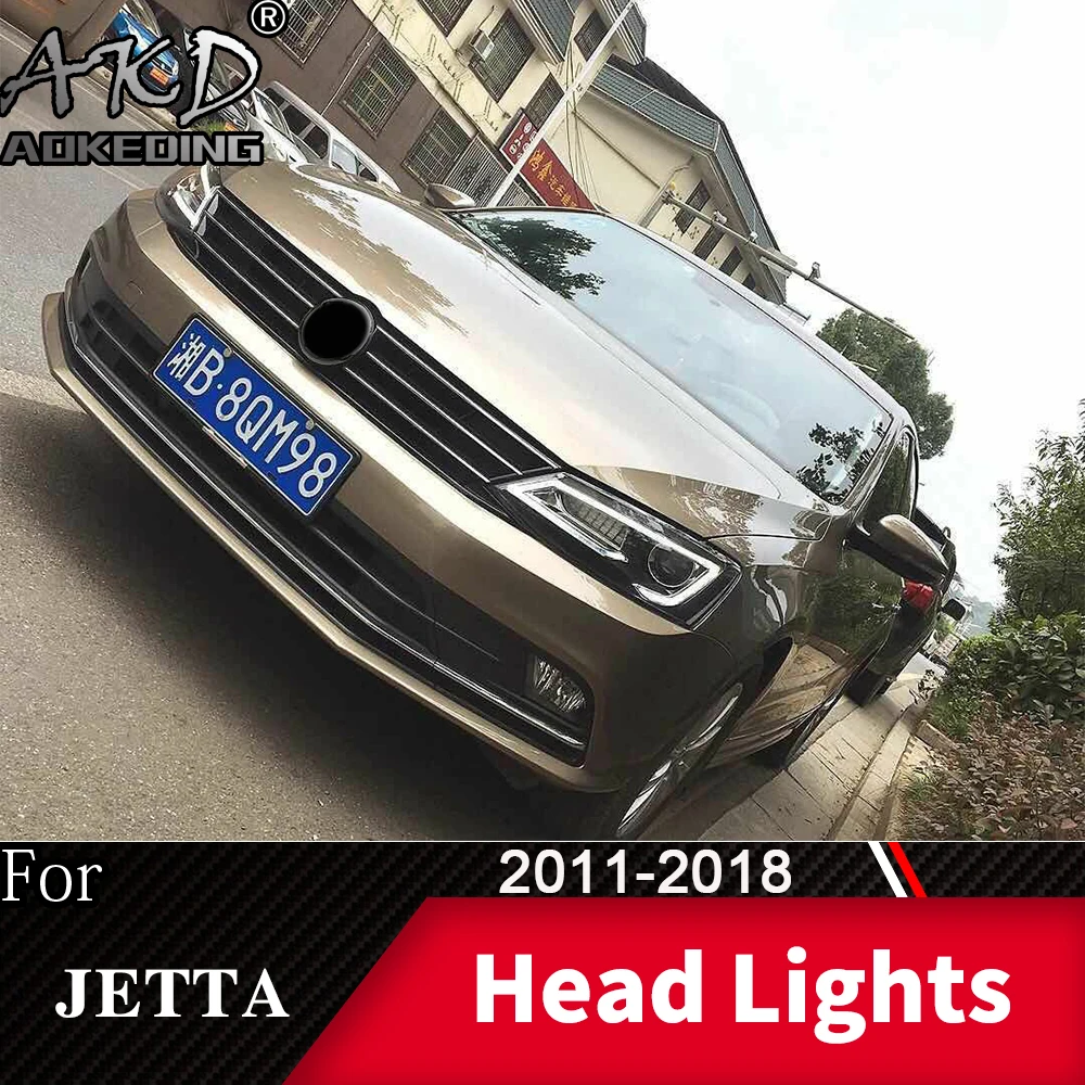 Фара для автомобиля VW Jetta 2011- Jetta mk6 mk7 головной светильник s противотуманный светильник дневной ходовой светильник DRL H7 светодиодный Биксеноновая лампа автомобильные аксессуары