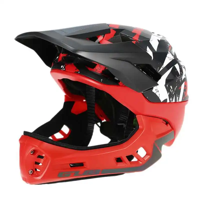 

Gub Detachable Full Face Child Helmet For Cycling Skating Skiing Reflective Helmet With Visor And Warning Light