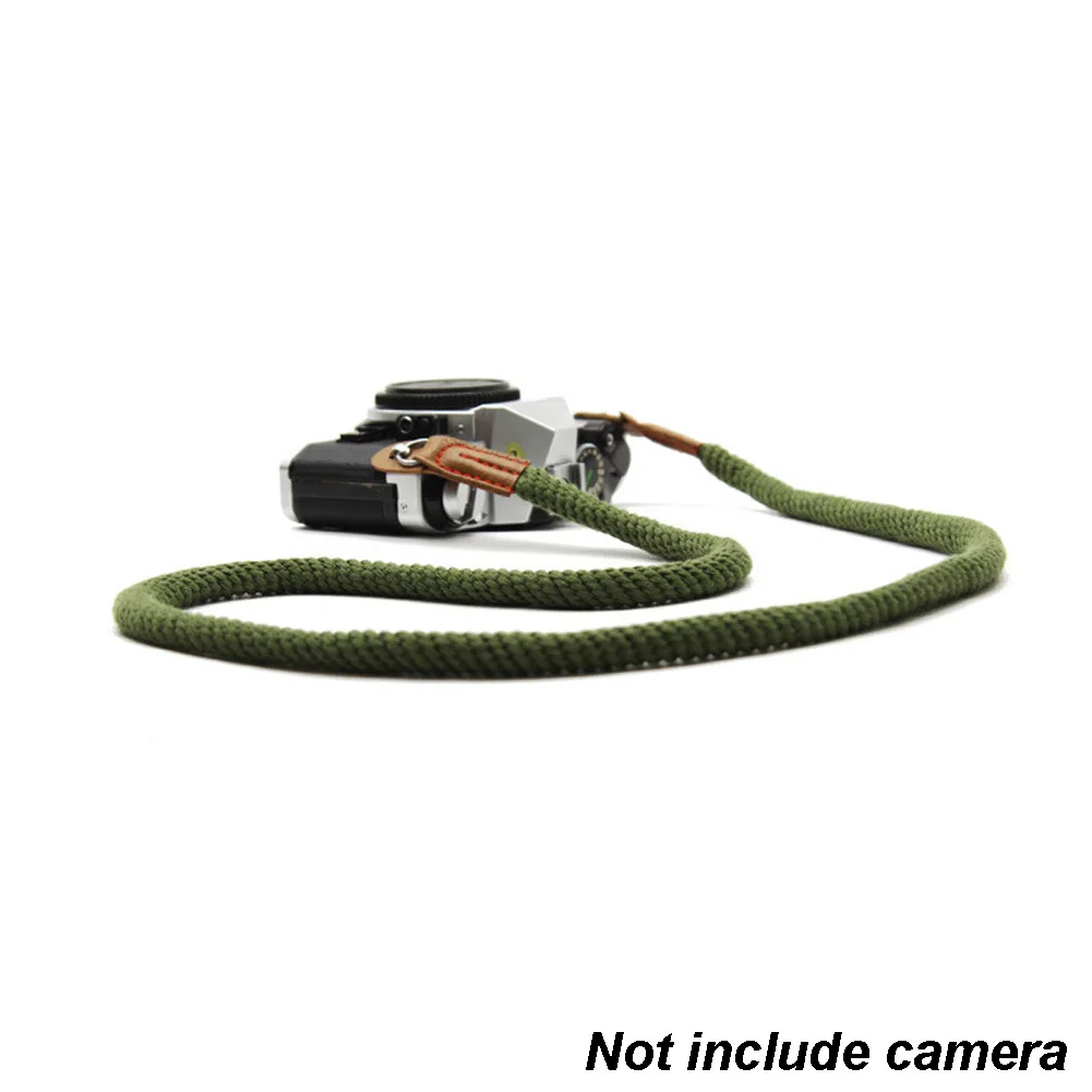 Military Green 75cm Новая камера s ремень хлопок кожа камера плечо шеи Винтаж ремень для sony для Nikon для Canon для Olympus DSLR камеры - Цвет: Military Green 75cm