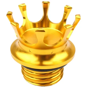 

Motorcycle Clockwise Thread Reservoir Gas Tank Cap Vented Fuel Tank Cover Caps Universal Motorcycle Accessories(Gold)