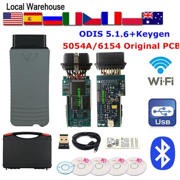 

ODIS 5054A Original OKI Full Chip Bluetooth AMB2300 5054A V5.1.6 with Keygen 6154 WIFI UDS For VAG Diagnostic Tool