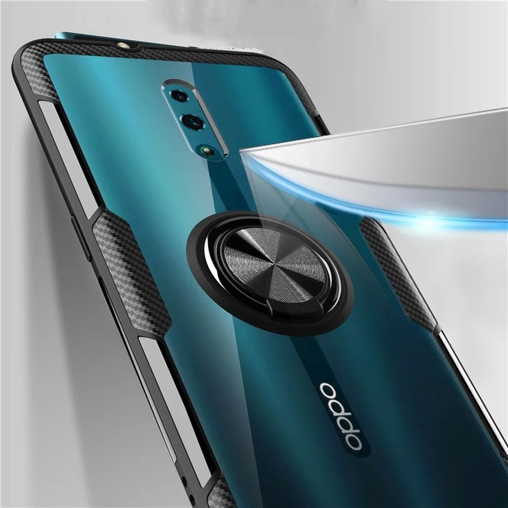 Прозрачный Акриловый чехол для телефона OPPO Reno, магнитный автомобильный держатель, задний чехол для OPPO Reno 10X Zoom F7 A3, противоударный чехол
