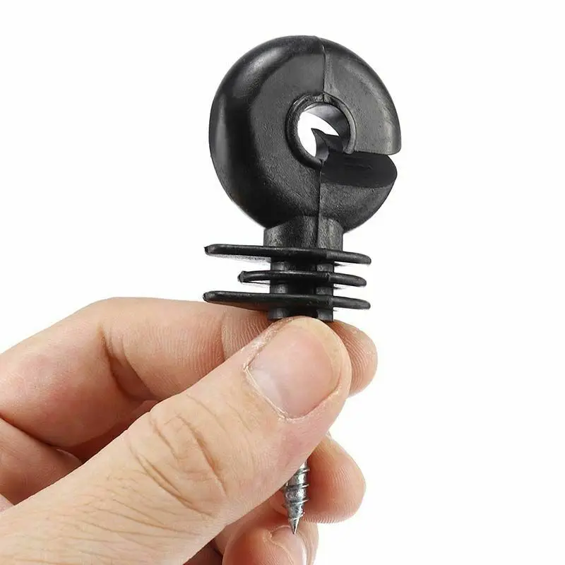 50pcs Electric Fence Offset Ring Insulator Fencing Screw In Posts Wire Safe Agricultural garden supplies accessories