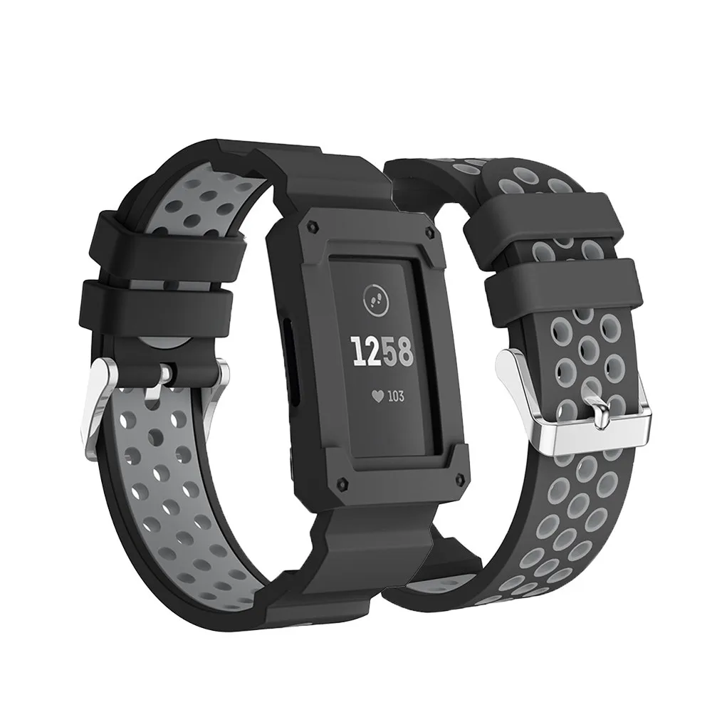 

New Sport Silicone Strap for Fitbit Charge 3 Watch Band for Fitbit Smart Watch Bracelet Rubber Replacement Wristbands with Case