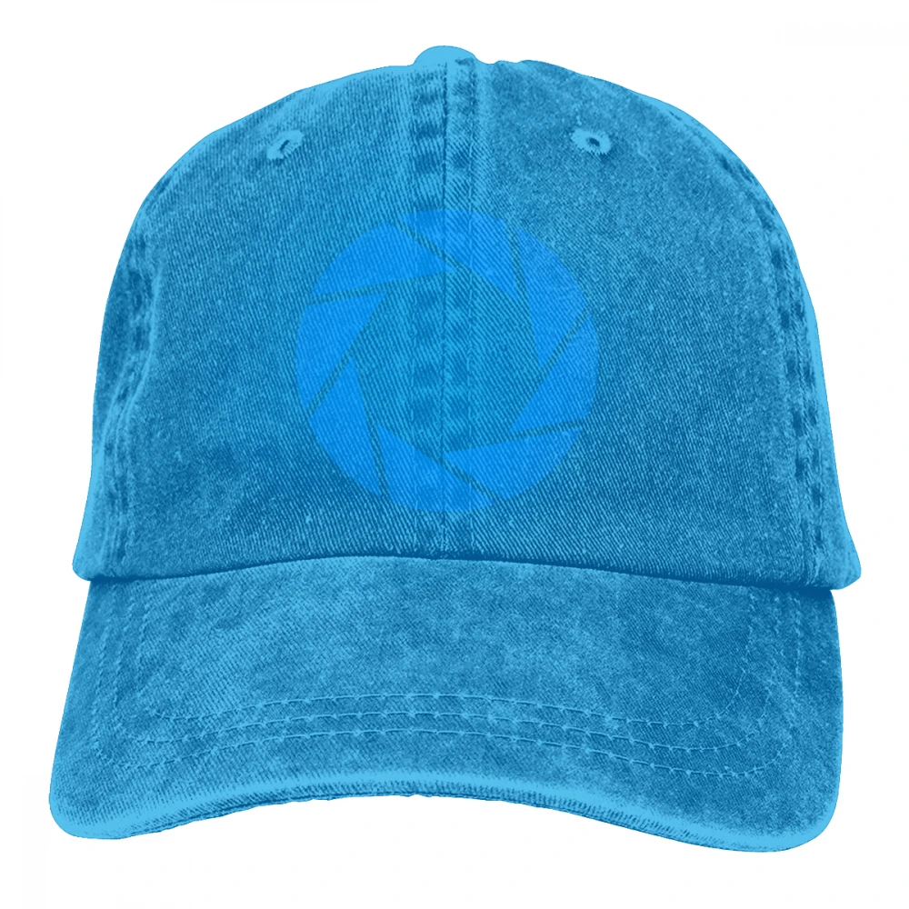 Aperture Science Portal Casquette черные унисекс Мужские Женские джинсовые бейсболка с ремешком кепки Регулируемая шляпа для гольфа папа