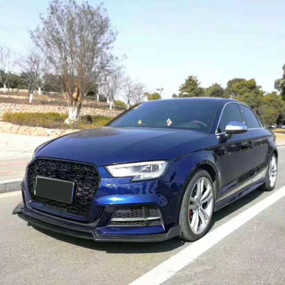 Передний бампер из углеродного волокна, спойлер для Audi A3 Sline S3-, передний бампер, спойлер, Сплиттеры, 2 шт. в комплекте
