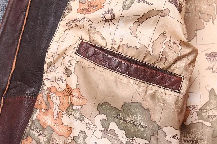 Новое поступление винтажная коричневая 5XL натуральная кожаная куртка коровья кожа мужская кожаная куртка