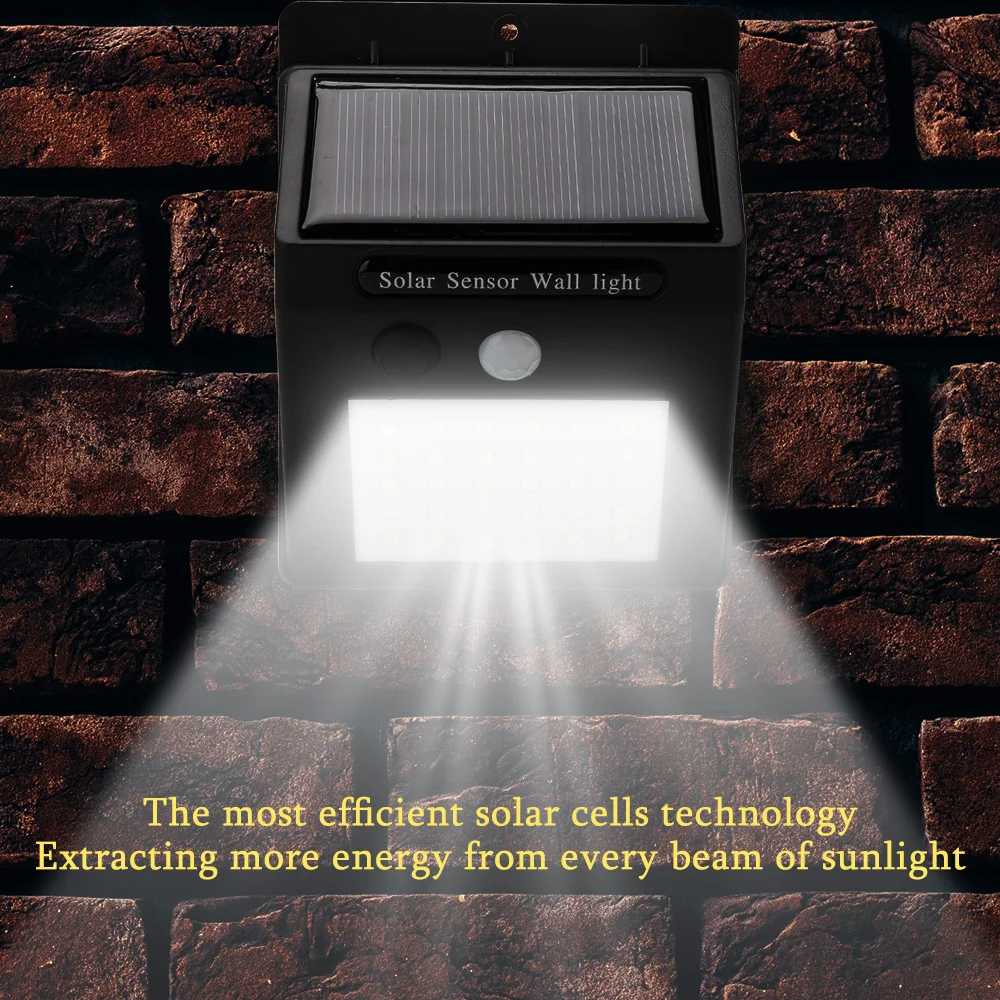 

LED Solar Light Outdoor Solar Lamp PIR Motion Sensor Wall Light Waterproof Solar Powered Sunlight for Garden Decoration Outdoor