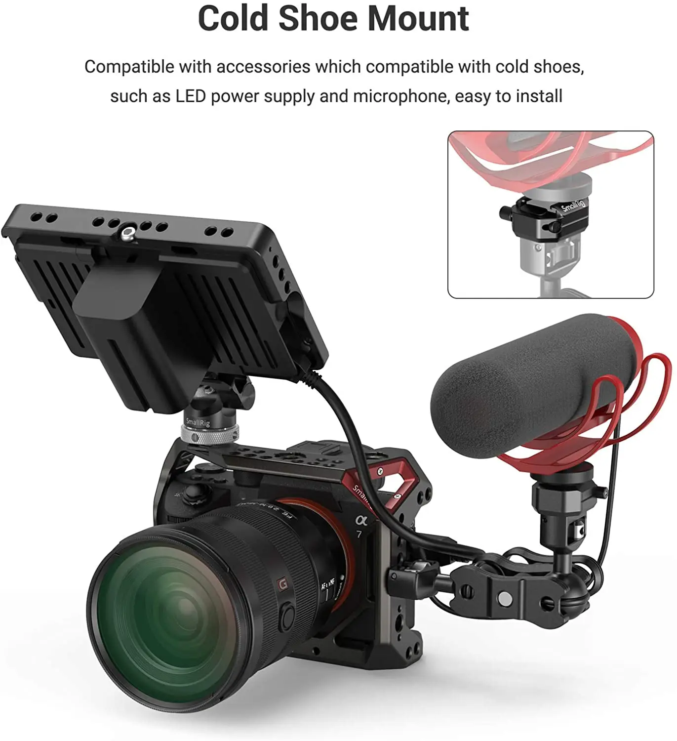 SmallRig Multi-Functional Cold Shoe Mount with Safety Release 2797 - 2