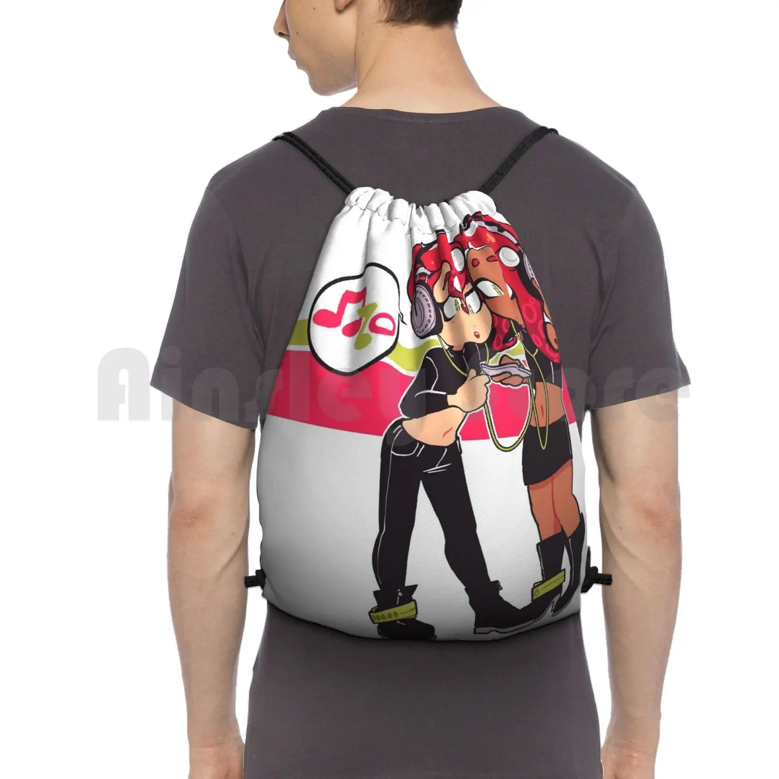 Octo Cuffie Zaino Borse Con Coulisse Borsa Da Palestra Impermeabile Octo Agente Di Espansione 8 Inkling Splatoon Splatoon 2 Splat Hero