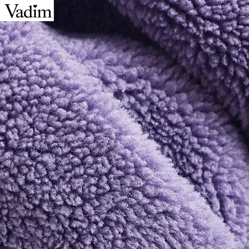 Женское элегантное платье vadim теплое пальто с искусственным мехом куртка на молнии с карманами и отложным воротником с длинными рукавами Женская Удобная Повседневная Верхняя одежда Топы CA530