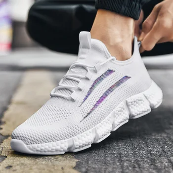 

2020 new Summer Fashion Mens Shoes White Lace-Up Breathable Shoes Sneakers basket tennis Mens Trainers Zapatillas Hombre