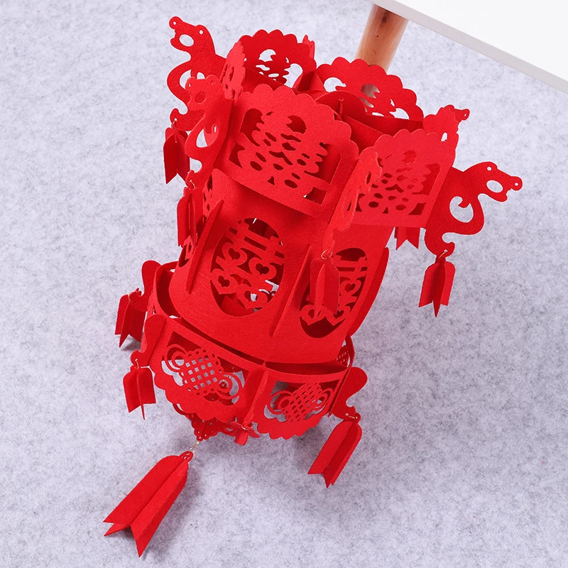 Good Luck Red Chinese Hanging Lantern Charms Knots Tassel Auspicious Decoration