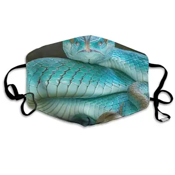 

YongColer Men Women Washable Reusable Half Face Mouth Mask with Adjustable Ear Loops Protection Face Masks Mint Green Snake