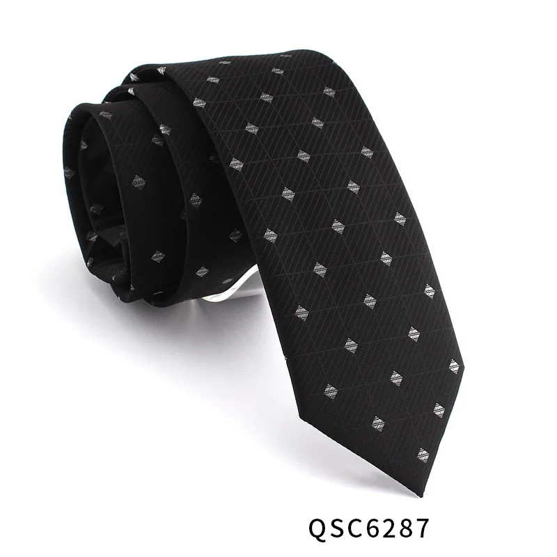 QSC6287 Высокое качество новые дизайнерские бренды модные деловые повседневные 7 см тонкие галстуки для мужчин галстук пейсли полосатый с подарочной коробкой - Цвет: QSC6287