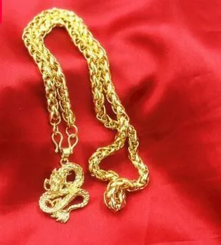 

high quality low price gold filled bless dragon men's pendant necklace ty