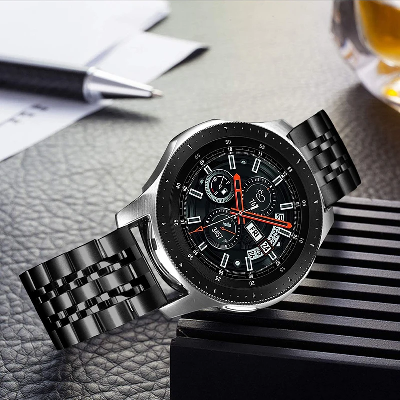 Браслет из нержавеющей стали для Samsung Galaxy Watch 46 мм/Gear S3 металлический ремешок Huawei GT