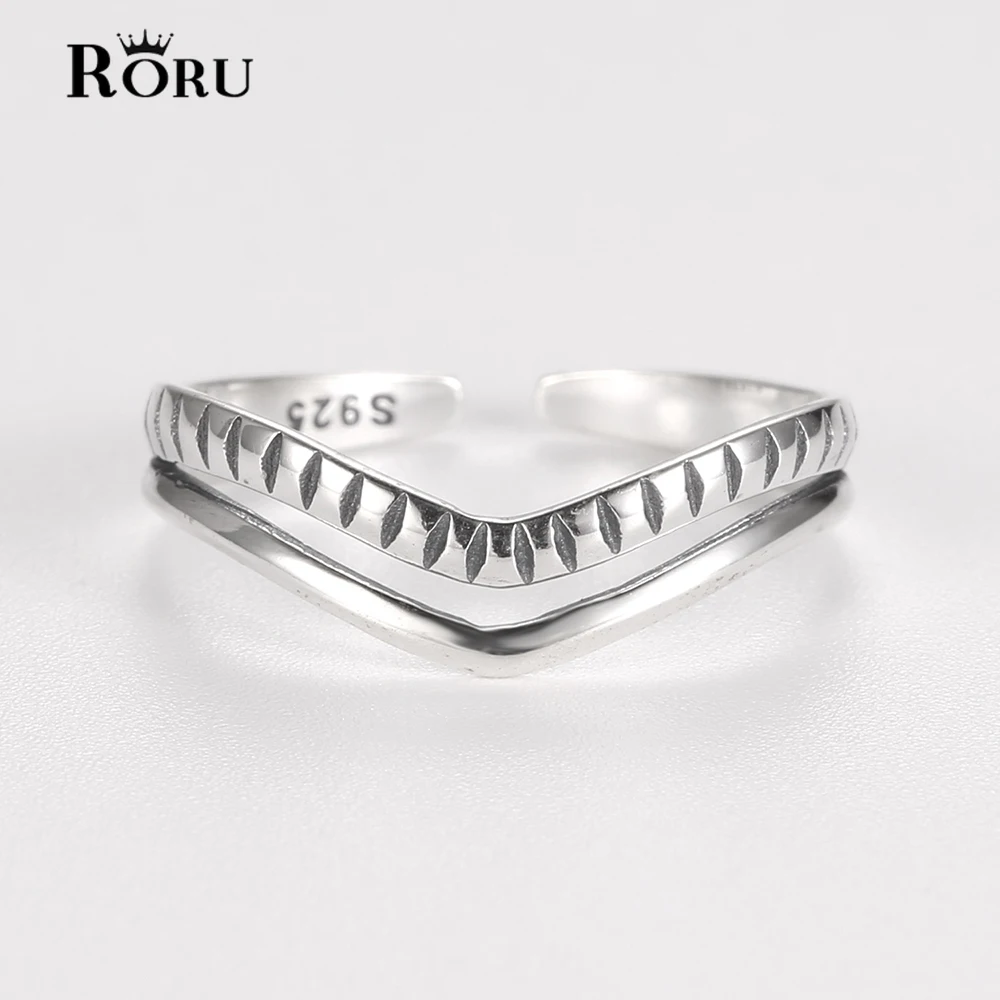 

925 Sterling Silver Opening Twist Finger Rings Jewelry Retro Thai Silver Not Allergic Personality for Women Men Adjustable 2021