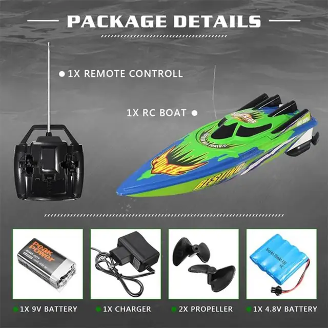 30km/h RC Boat High Speed Racing Rechargeable Batteries Remote Two Colors Control Boat Gifts For Children Toys Kids Christm X3F3 4