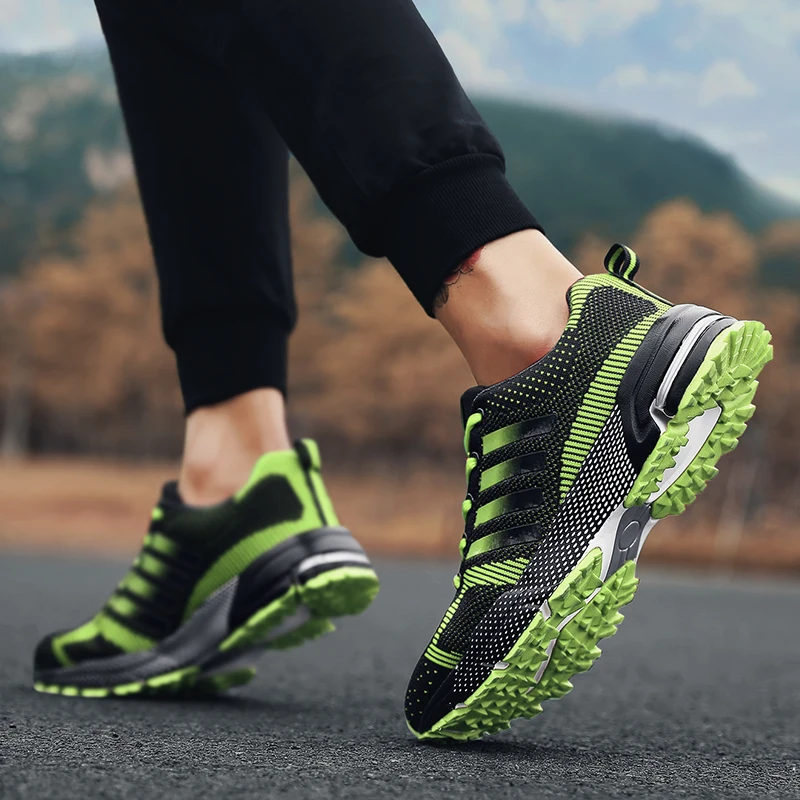 Мужские кроссовки; легкие повседневные кроссовки Flyknit; удобные дышащие модные износостойкие кроссовки для тренировок; Прямая поставка; AODLEE