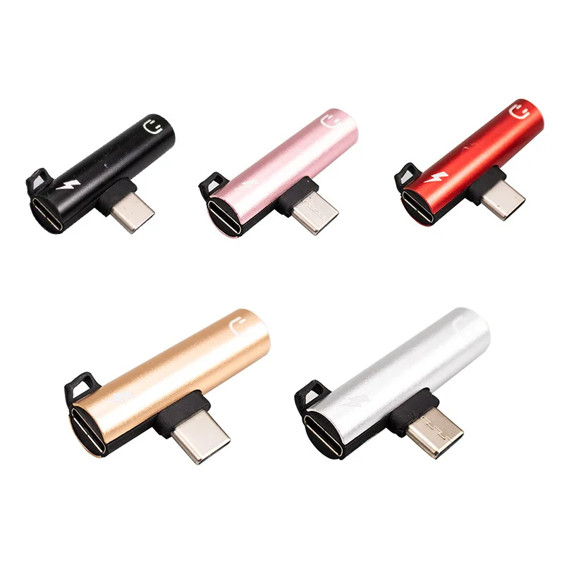 2 in 1 type c 3 5mm aux adapter USB C to 3 5mm AUX Headphone Adapter for xiaomi mi 9 8 6 Type C 3 5 Jack Earphone Audio adapter