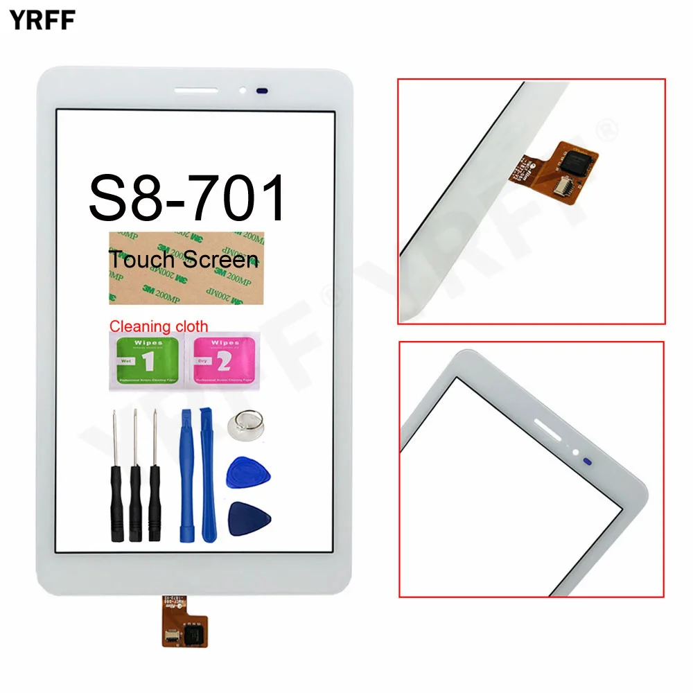 

For Huawei Mediapad Honor Pad T1 S8-701 / T1 8.0 3G S8-701u Touch Screen Digitizer Glass Panel 100% Test
