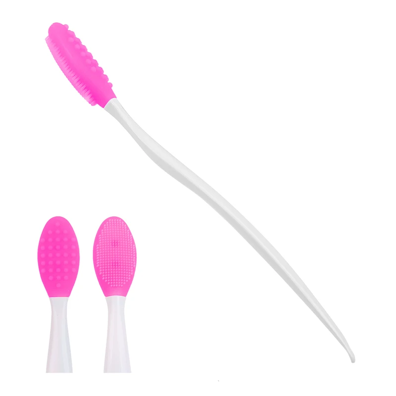 Hot Pink Симпатичные мягкие ручные силиконовые уход за лицом Чистая щетка Отшелушивающий Массажер для чистки лица кисти инструменты уход за кожей - Цвет: Hot Pink