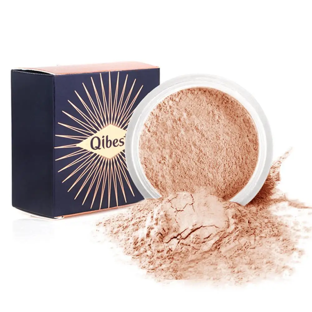 Qibest стойкий Макияж для жирной кожи Порошковая Косметика Водонепроницаемый свободный порошок консилер косметика