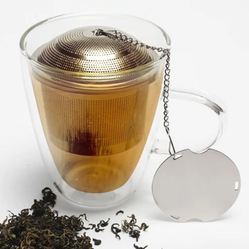 

Tea Set (2 + 1 Piece)-Combination Set, Including 1 Large and 2 Single Cups, and Metal Spoon with Clip, Stainless Steel Tea Maker
