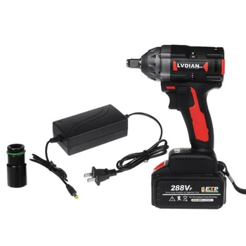 

18V 630N.m 288VF Cordless Electric Impact Wrench Electric Rechargeable Wrench Brush with Li-ion Battery Power Tools 220V