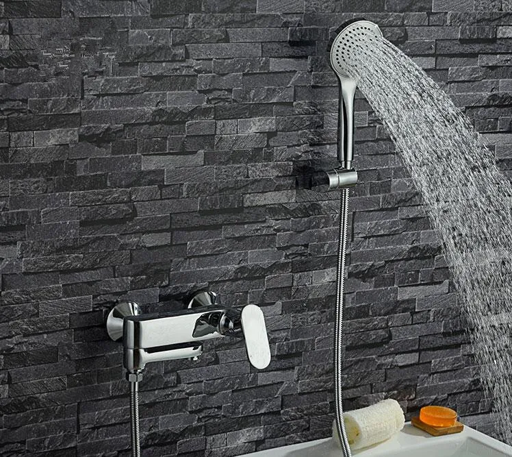 Vidric Brass Bath& Shower Faucet chrome finished wall mounted bathtub faucet exposed B&S bathroom shower faucet