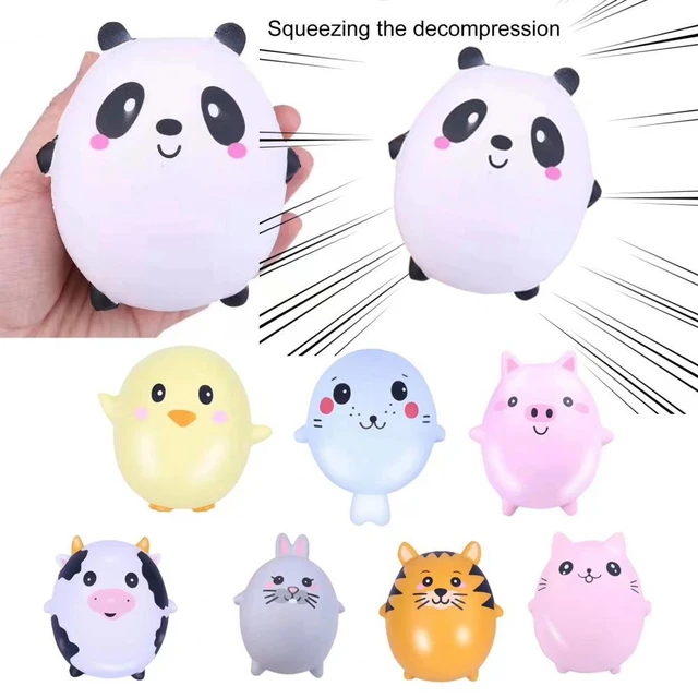 Cute 4cm Cartoon Animal Squishy Toys Children Lovely Antistress Keychain  Squichy Slow Rising Squisy Stress Relief