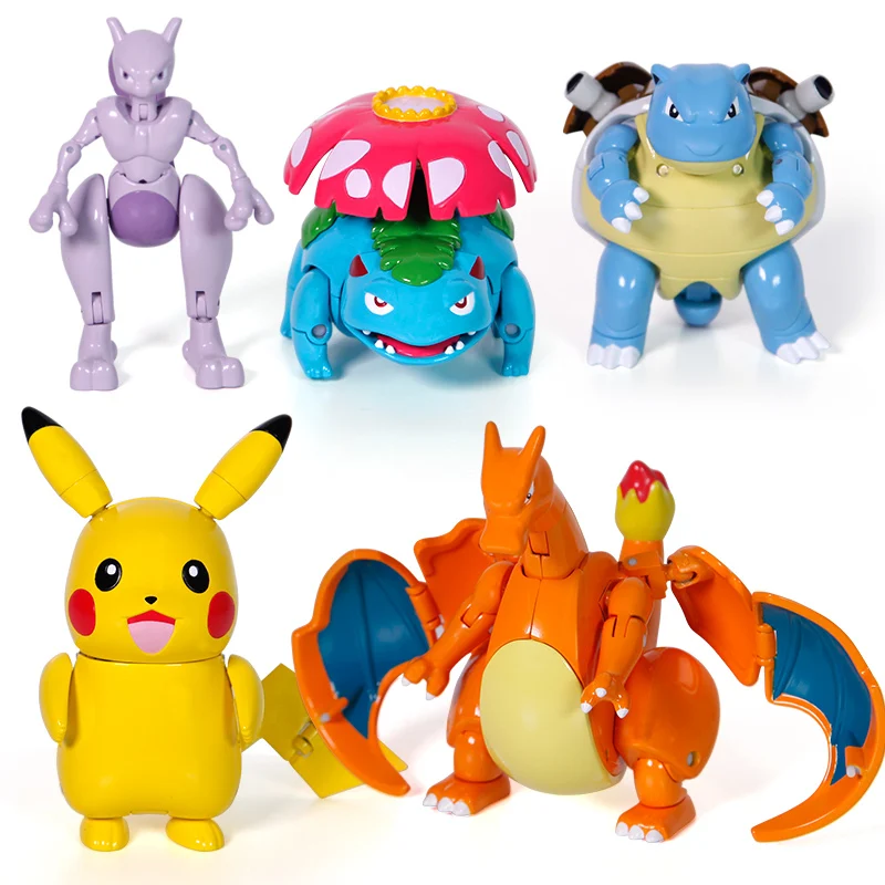 Первое поколение Blastoise Venusaur Charizard Gyarados Mewtwo с шаром трансформации pkm фигурка игрушки подарки для детей