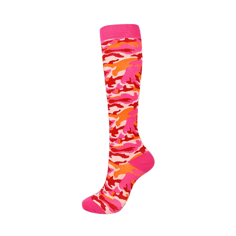 Компрессионные носки для мужчин и женщин, для поддержки ног, против усталости, дышащие, цветные, с сердечками, в виде лап США, с флагом, гольфы, подарок на Рождество - Цвет: 19