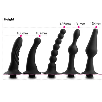 Anal Douche Shower Cleaning Enemator Enema Vaginal Anus Ass Cleaner Silicone 5 Styles Head Butt Plug Tap Sex Toys for Women Men 6