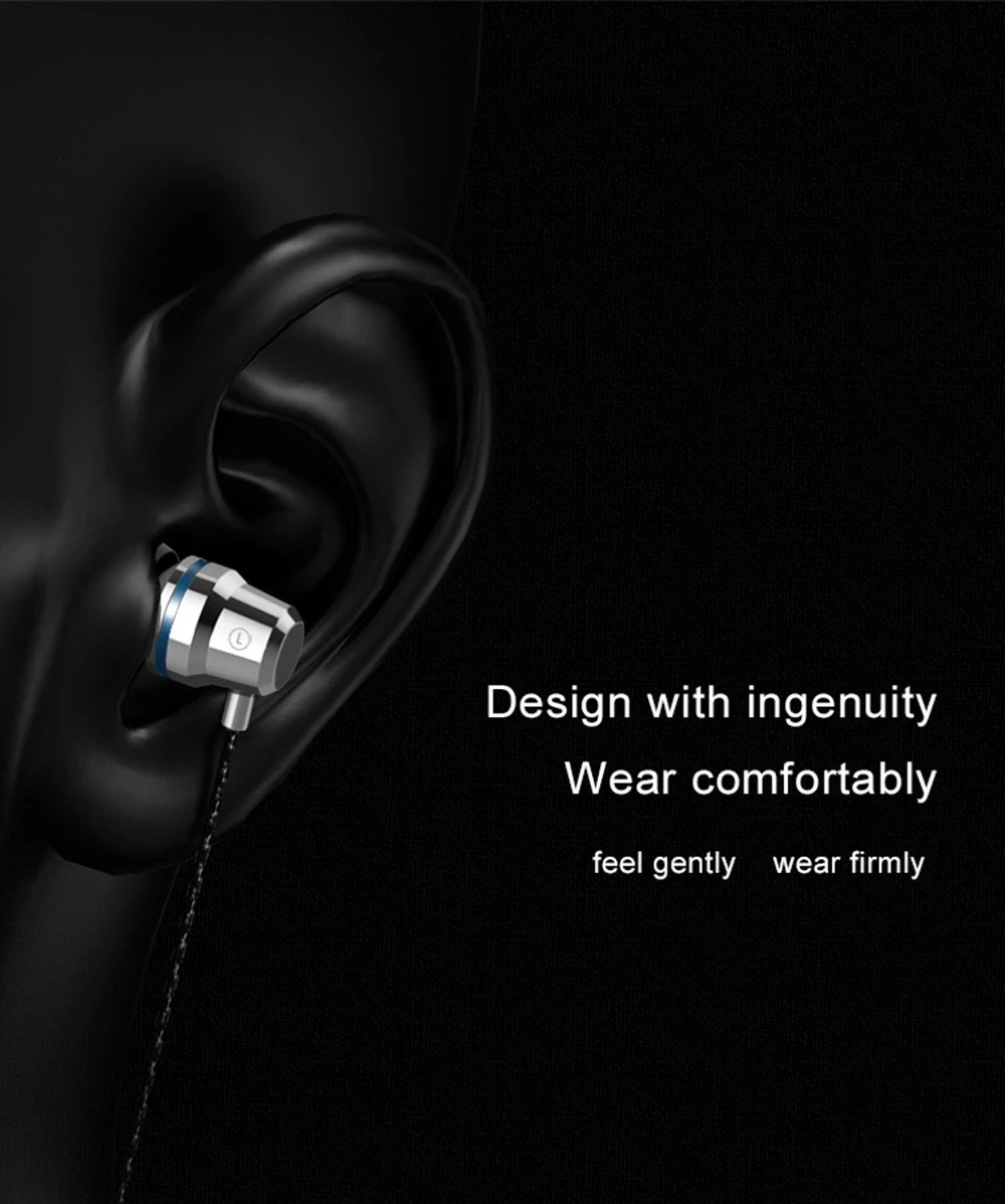 Металлические проводные наушники 3,5 мм наушники в ухо с микрофоном 4D стерео гарнитура металлический материал прочный для samsung Xiaomi iPhone компьютер