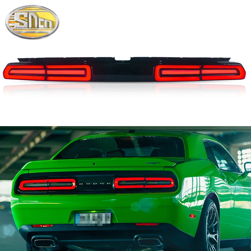 Автомобильный светодиодный задний светильник, задний светильник для Dodge Challenger 2008-, задний ходовой фонарь+ тормозной светильник+ Реверс+ Динамический сигнал поворота
