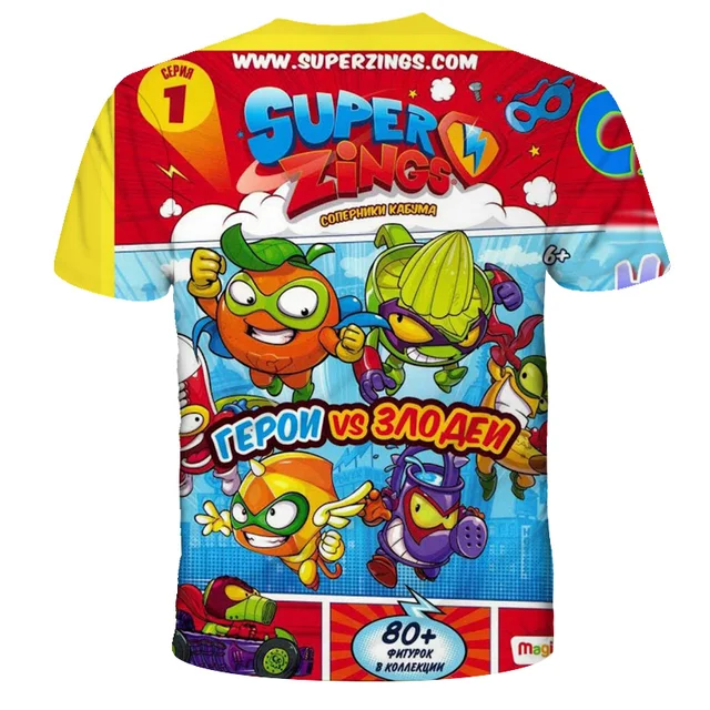 Super Zings T Shirt Kids Toddler Anime Game Streetwear Short Sleeve Children's T-Shirt Superzings Tshirt Children Clothes Tops TX-18145
