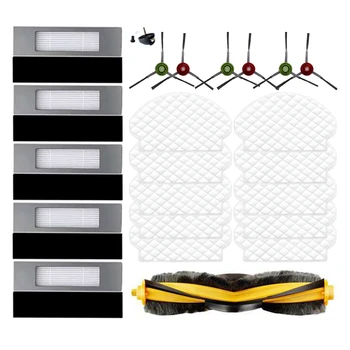 

Roller Brush Disposable Mops Wheel Set for Ecovacs Deebot Ozmo 920 950 Vacuum Cleaner Parts,4 Side Brushes,Roller Brush