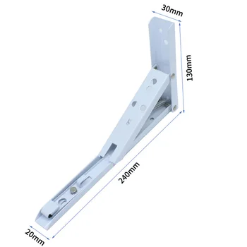

2pcs Stainless Steel Triangle Folding Wall Mounted Adjustable Bracket Hardware Furniture Multifunction Support Table Home Shelf
