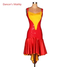 Латинский танец костюм Лето без рукавов Основные латинские танцы платье для женщин латинские танцы конкурс костюмов платья