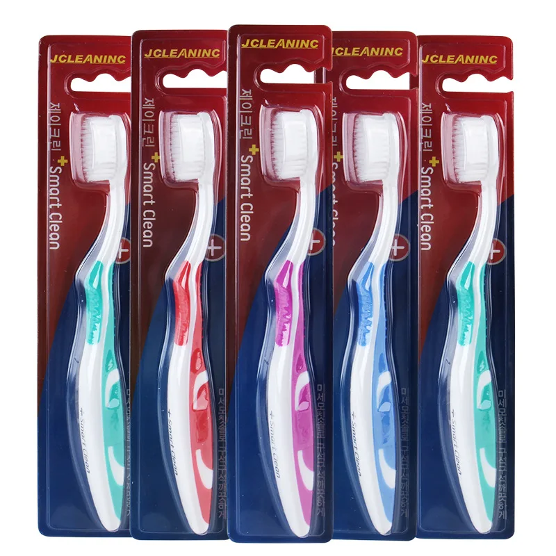 

Japanese Style Nanometer Toothbrush 10 Adult Soft Bristle Teeth Protecting Brush Thick Handle Anti-slip Family Set Cleaning Toot
