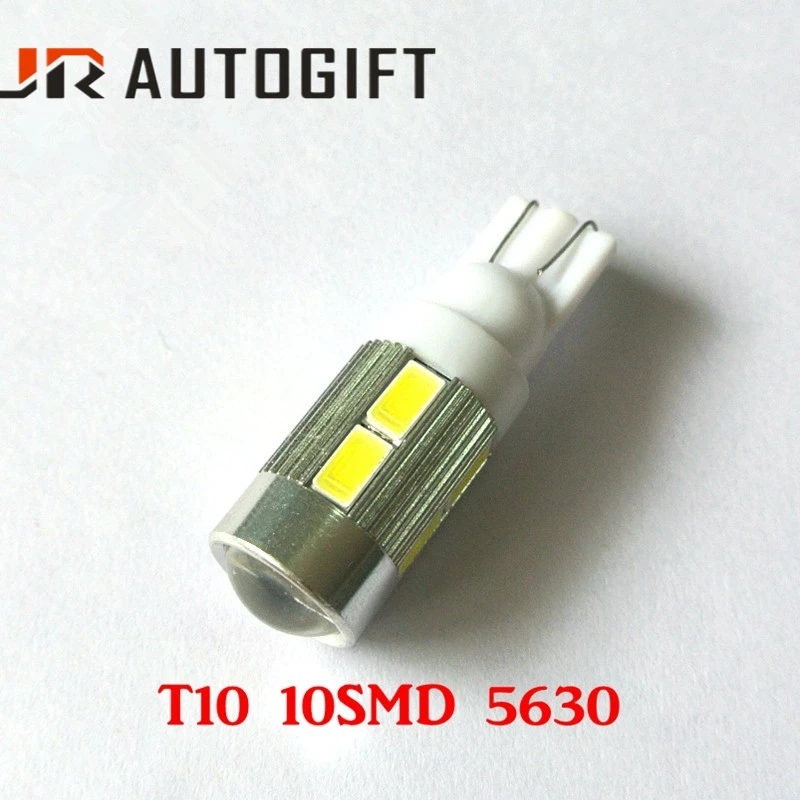 10x автомобильные лампы T10 5630 10 SMD Len белый 12В 24В W5W 194 5730 10LED габаритные огни