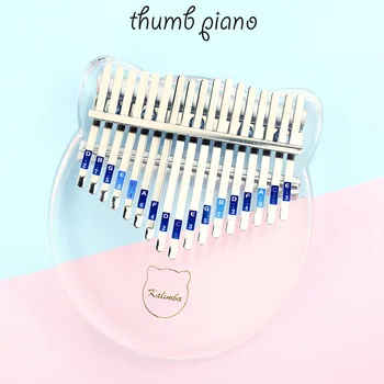 

17 Key DIY Sound Thumb Piano Portable Kalimba Musician Musical Instrument Transparent Acrylic Kids Adults With Tuning Mallet