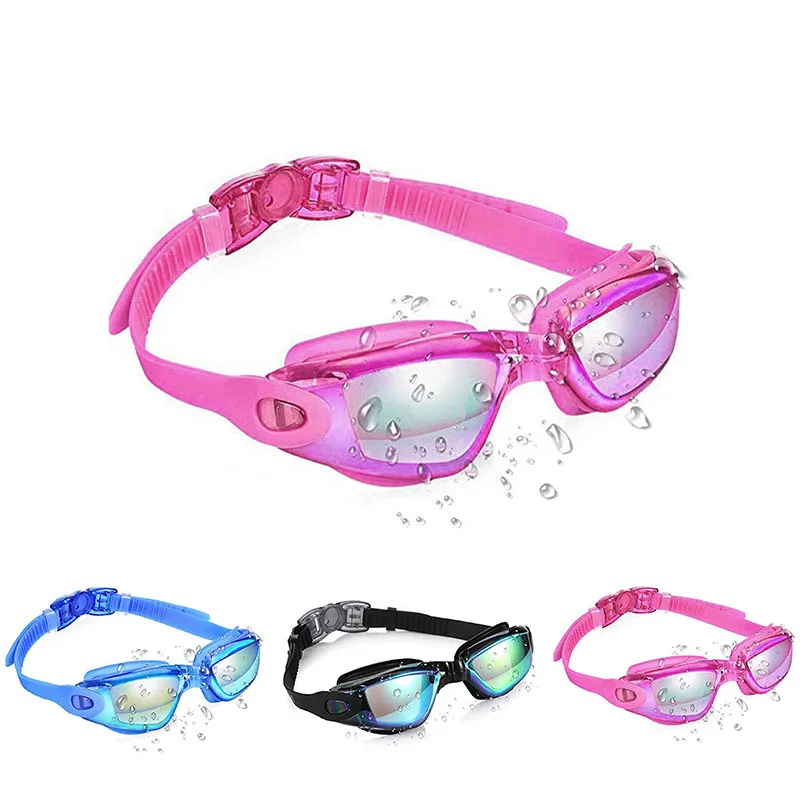 Swimming Goggles Adult Men Women Kids Anti-Fog Anti-Leakage UV Protector Soft Silicone Nose Bridge Prescription Swim Caps swimming goggles,swimming cap