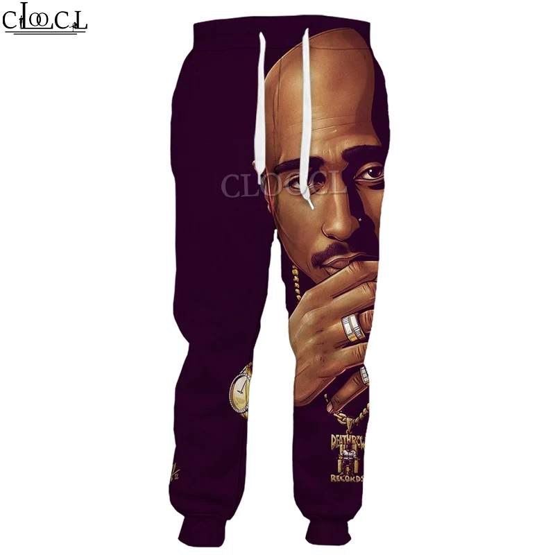 CLOOCL Fashion Rapper Amaru Shakur 2pac Tupac Men Women Sport Trousers 3D Print Hot Selling Men Drawstring Pants orange sweatpants