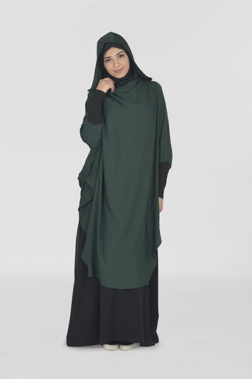 Eid Hooded Prayer Garment Muslim Jilbab Abaya Dubai Khimar Long Hijab Dress Full Cover Ramadan